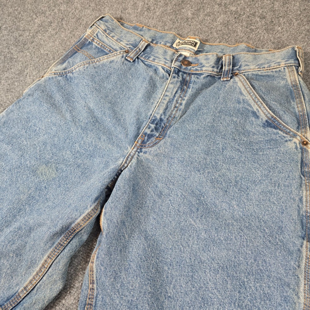Route 66 Denim Carpenter Shorts Utility‎ Pockets Relaxed Fit Mens Size 36
